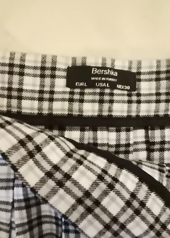 Ekose Desenli Pilili Mini Etek - Görsel 4