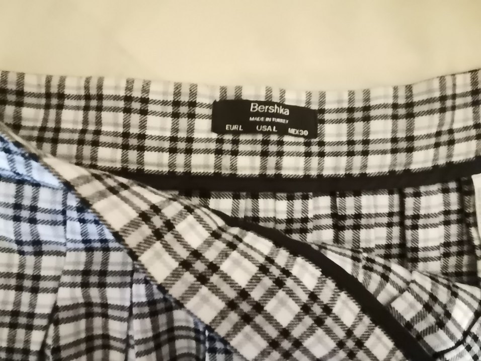 Ekose Desenli Pilili Mini Etek - Görsel 4