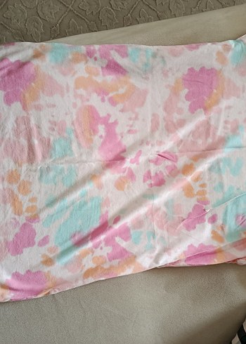 Kız Çocuk Pembe Tie-Dye V Yaka Elbise - Görsel 4