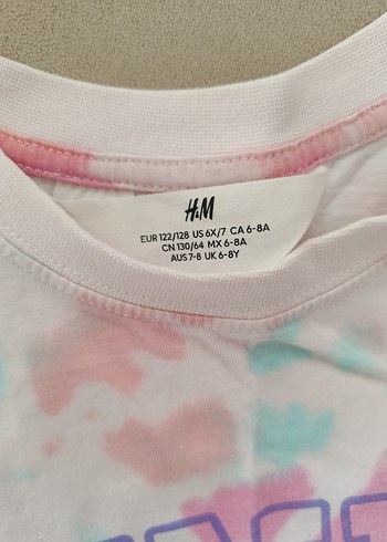 Kız Çocuk Pembe Tie-Dye V Yaka Elbise - Görsel 2