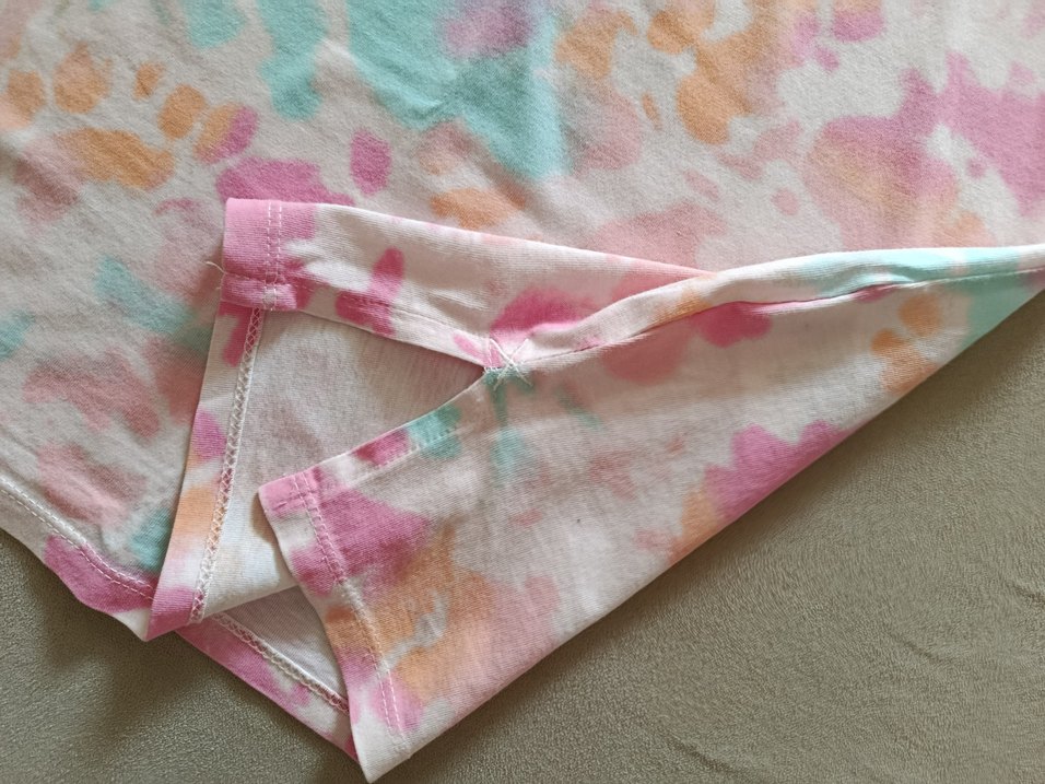 Kız Çocuk Pembe Tie-Dye V Yaka Elbise - Görsel 3