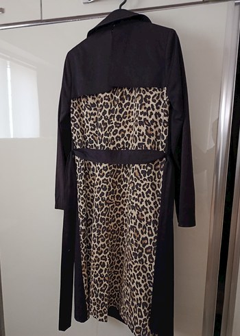 Siyah Uzun Kadın Trençkot - Görsel 2