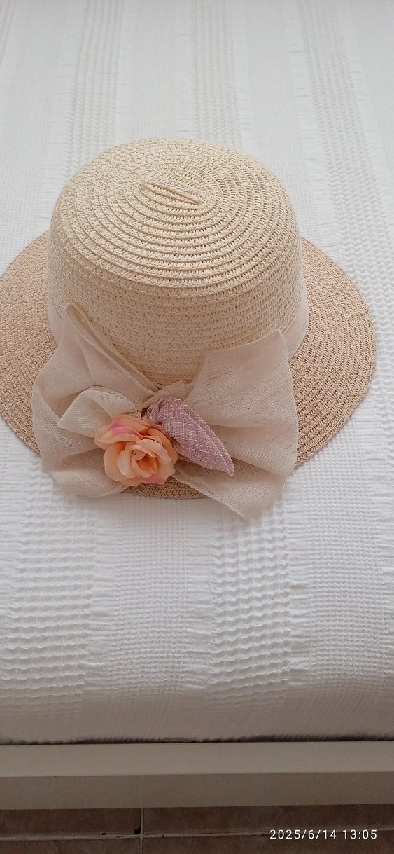 Bej Fırfırlı Bohem çocuk Şapka - Görsel 3