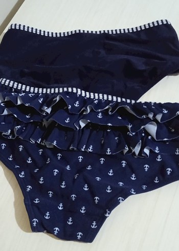 Fırfırlı Lacivert kız cocuk Bikini Altı - Görsel 4