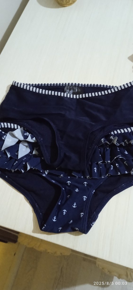 Fırfırlı Lacivert kız cocuk Bikini Altı - Görsel 2