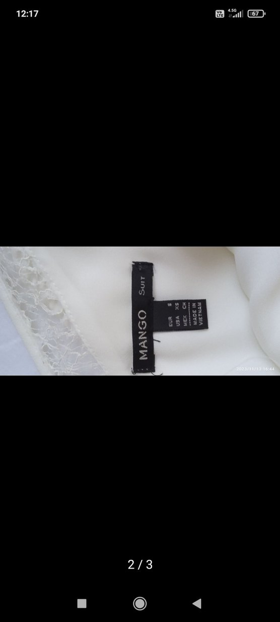 Dantel Detaylı Beyaz V Yakalı Kadın Bluz - Görsel 2