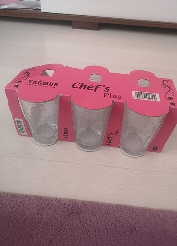 Cam su bardağı 5 adet yeni üründür.  - Görsel 2