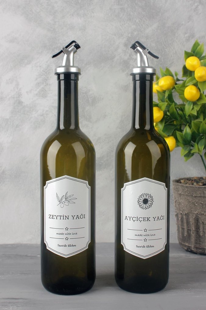 Zeytinyağı ve Ayçiçek Yağı Şişesi Seti - Görsel 2