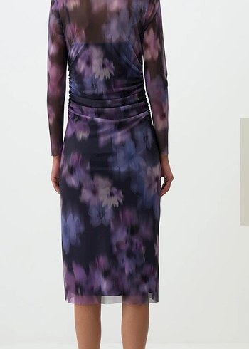 Tül Midi Elbise - Görsel 4