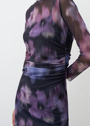 Tül Midi Elbise - Görsel 3