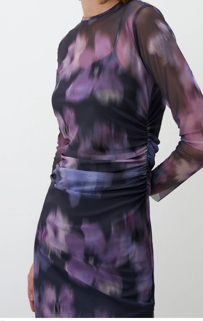 Tül Midi Elbise - Görsel 3