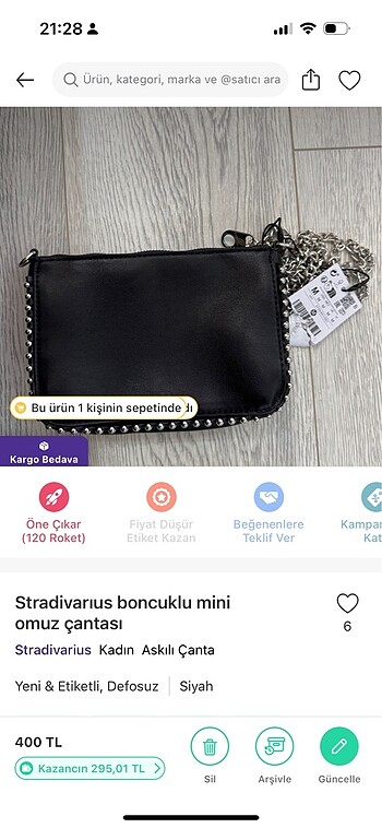 Stradivarius boncuklu çanta