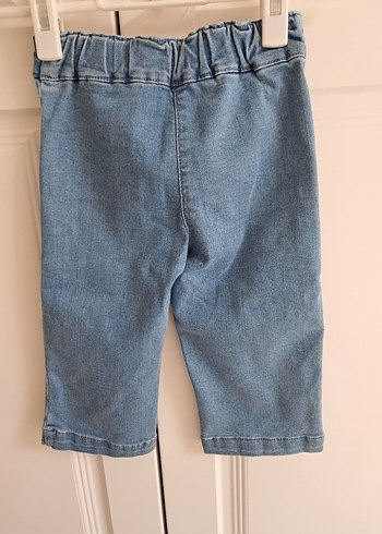 Düğmeli Kız Çocuk Kot Pantolon - Görsel 3