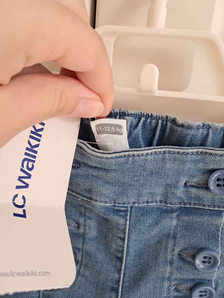 Düğmeli Kız Çocuk Kot Pantolon - Görsel 5