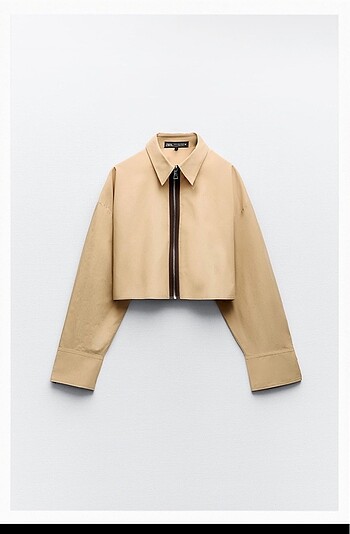 Zara Poplin Crop Gömlek