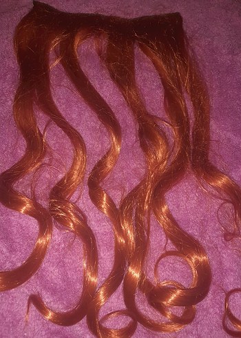 Turuncu Bakır Çıt Çıt Yarımay Saç - Görsel 3