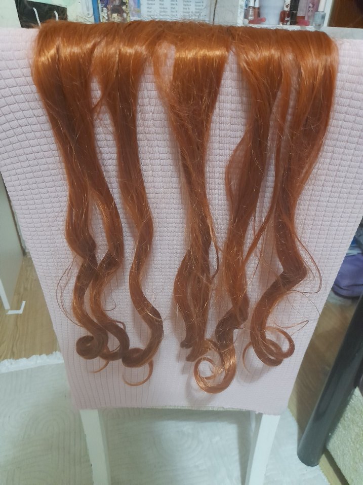 Turuncu Bakır Çıt Çıt Yarımay Saç - Görsel 4