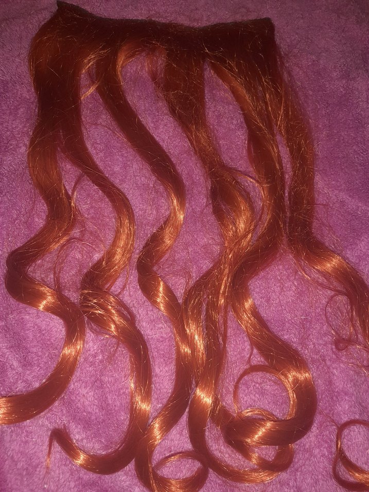 Turuncu Bakır Çıt Çıt Yarımay Saç - Görsel 3