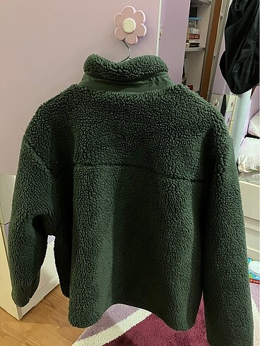 l Beden yeşil fermuarlı polar sweatshirt