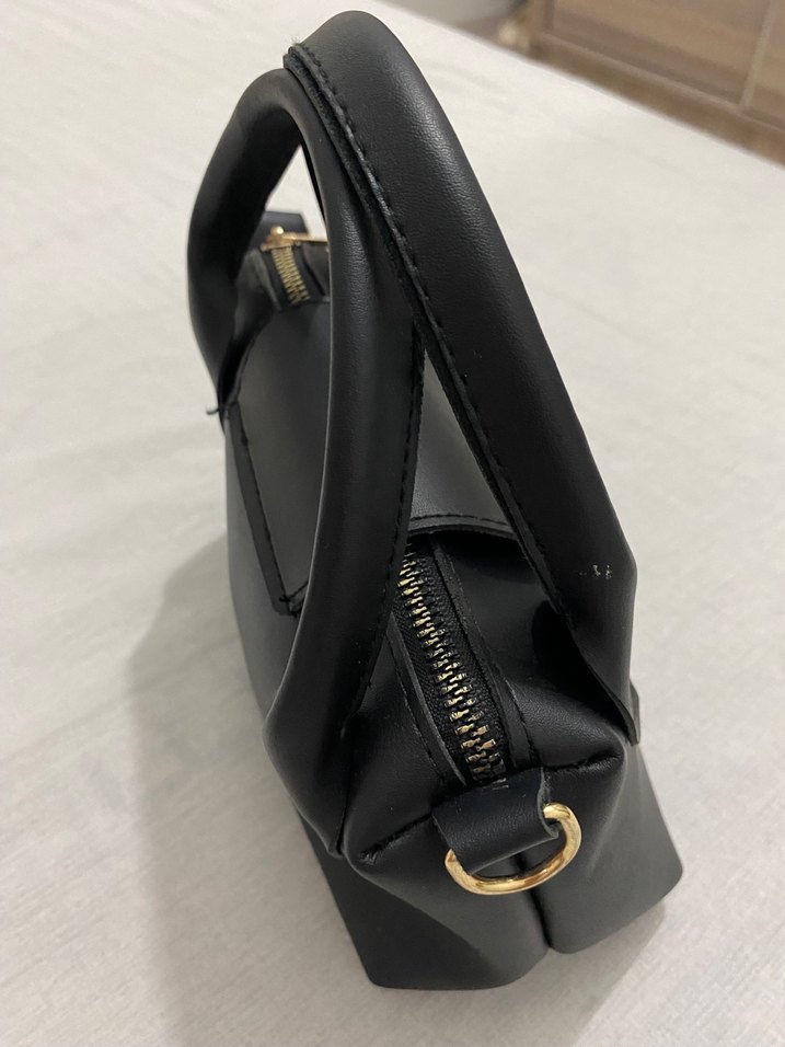 Siyah Deri Modern Klasik Kadın Çanta - Görsel 3