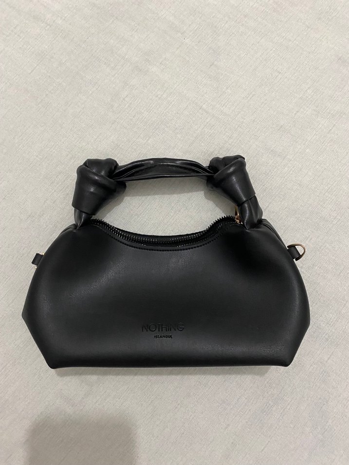 Siyah Deri Kadın Çantası - Görsel 4