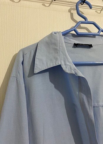 34 Beden Mavi Denim Kadın Gömlek