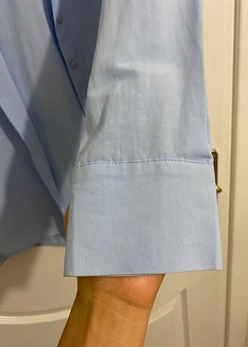 34 Beden mavi Renk Mavi Denim Kadın Gömlek