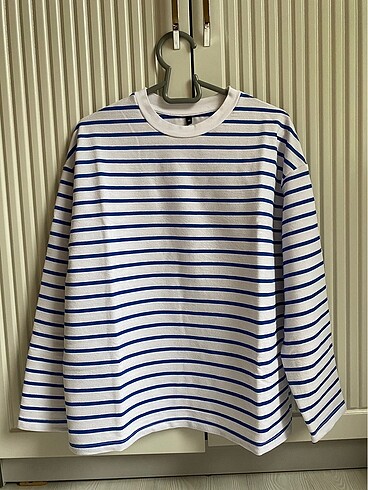 Çizgili oversize sweatshirt