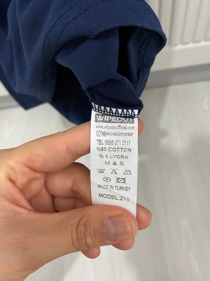 Lacivert Keten Erkek Tişört - Görsel 3