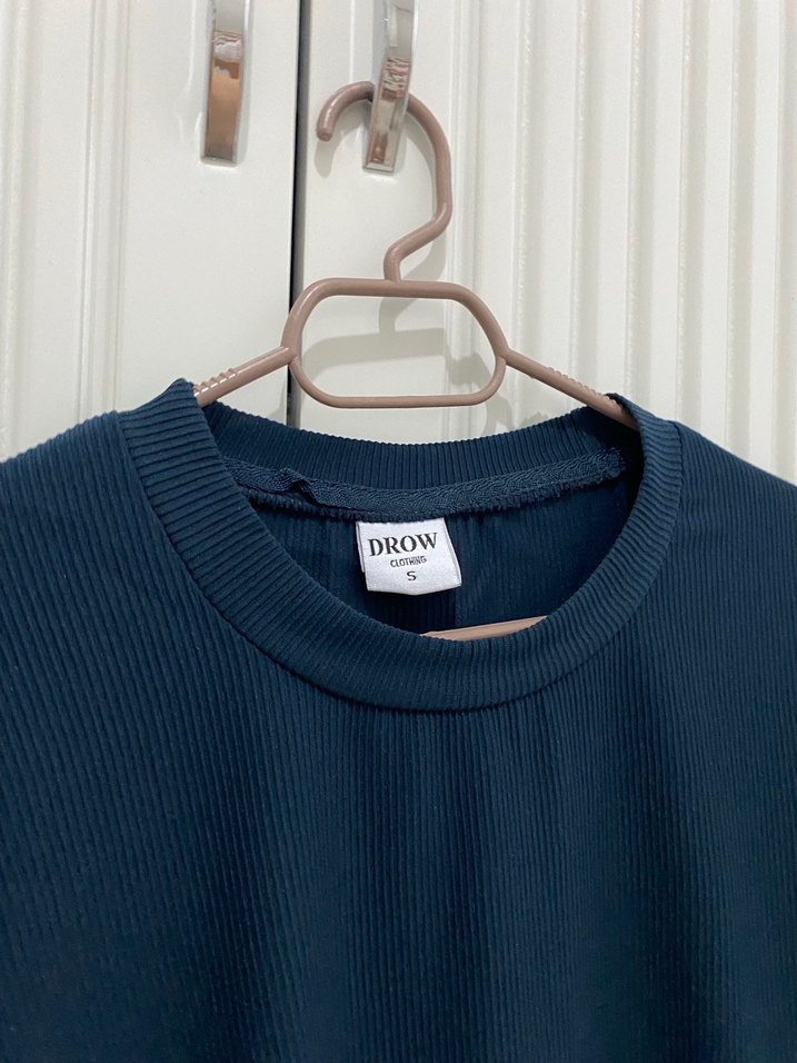 Erkek Lacivert Uzun Kollu Salaş Sweatshirt - Görsel 3