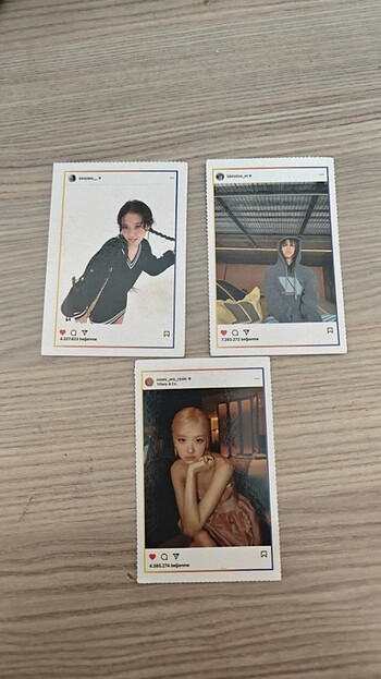 Blackpink üyeleri foto kart Instagram kart