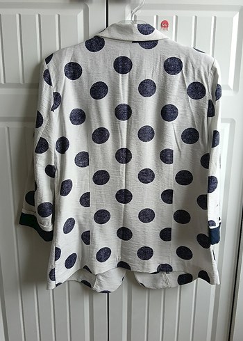 y2k Vintage Setre Puantiye Blazer Ceket - Görsel 5