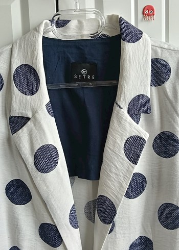 y2k Vintage Setre Puantiye Blazer Ceket - Görsel 4