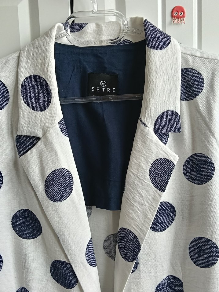 y2k Vintage Setre Puantiye Blazer Ceket - Görsel 4