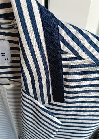 Vintage Parantez Çizgili Blazer Ceket - Görsel 7