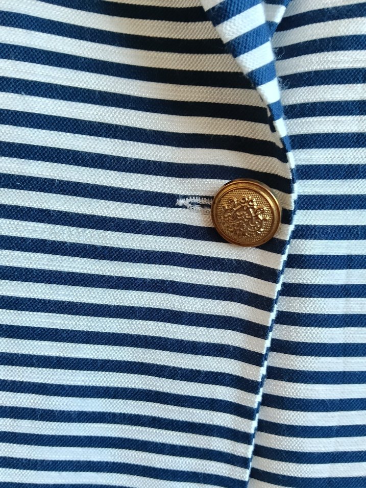 Vintage Parantez Çizgili Blazer Ceket - Görsel 5