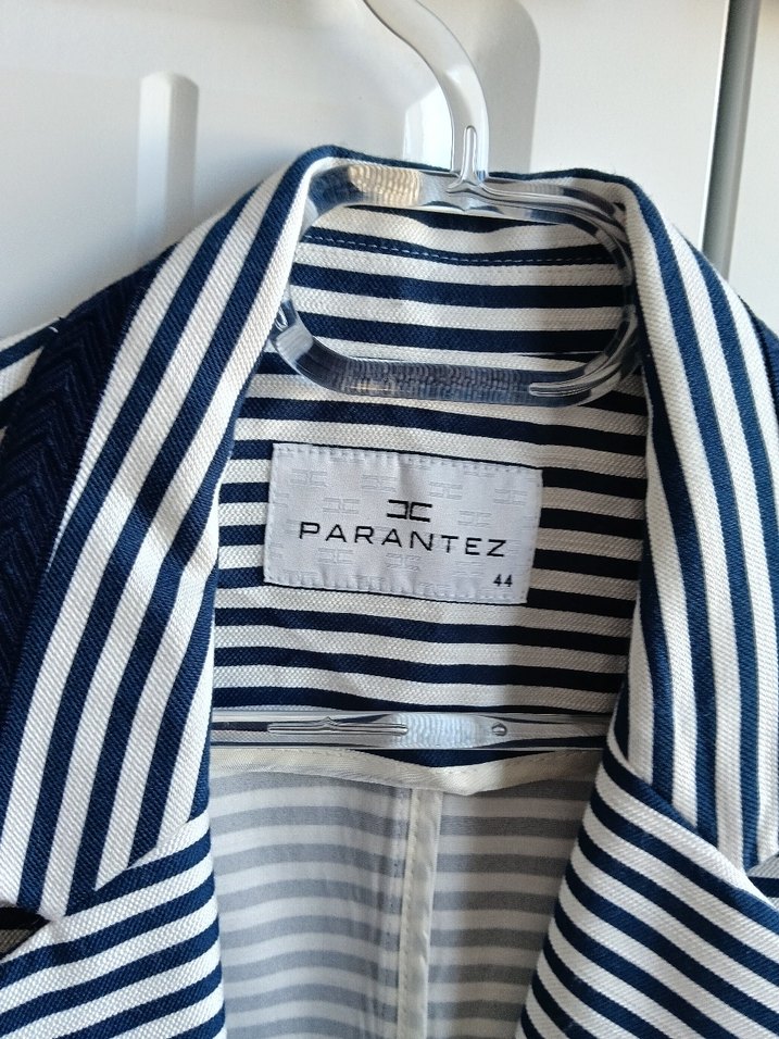 Vintage Parantez Çizgili Blazer Ceket - Görsel 2