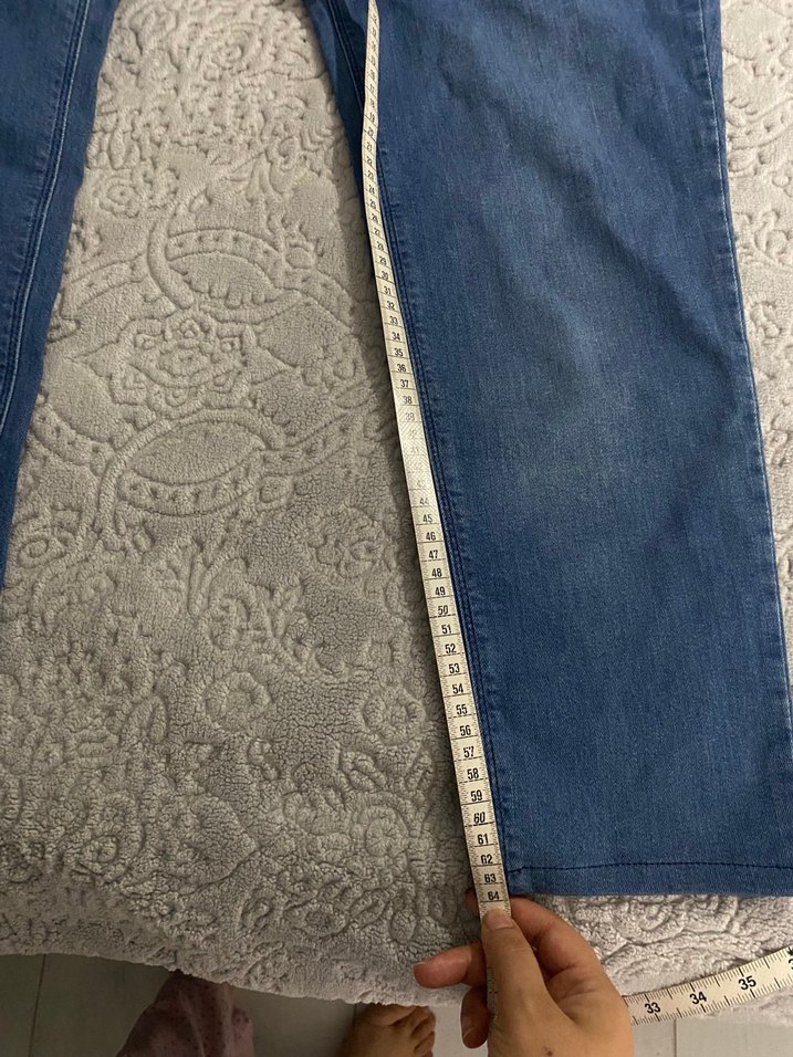 Gri Mavi Hamile Kot Pantolon - Görsel 2