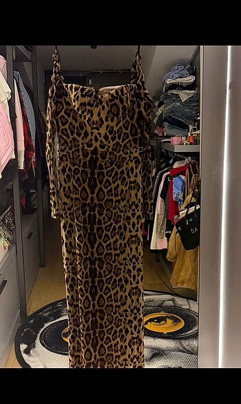 m Beden camel Renk New Arrivals Leopar Elbise ?????