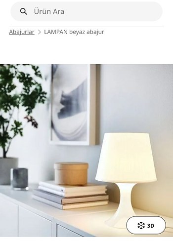 Ikea Minimal Beyaz Masa Lambasi Sade Ve Sik Aydinlatma