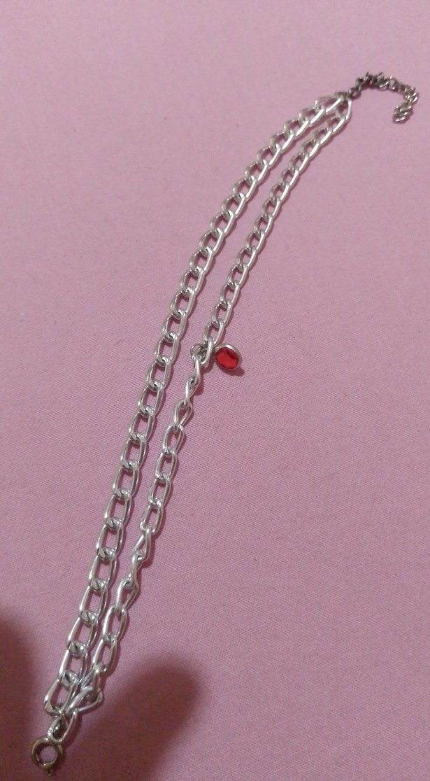 Kırmızı Taşlı Zincir Detaylı Kadın El Zinciri - Görsel 2