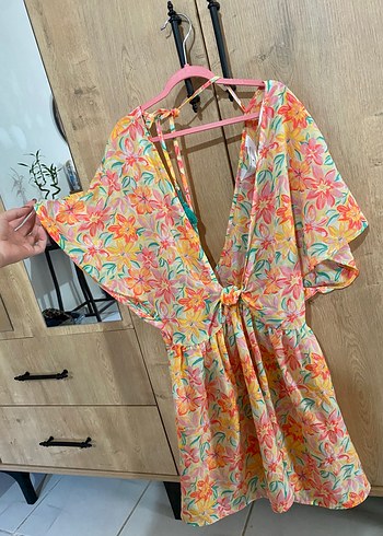 Primark Bohem Tarz Mini Bağlamalı Çok Renkli Kadın pareo