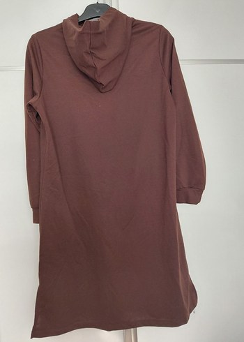 Kahverengi Kapüşonlu Kadın Tunik - Görsel 3