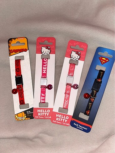 Kedi Tasması HelloKitty Süperman Garfield