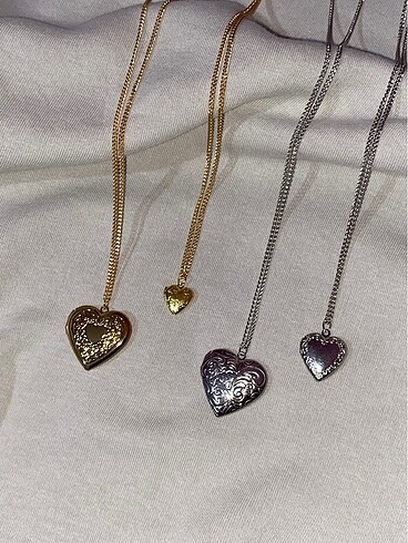 Kalp Altın Locket Anı Kolyesi