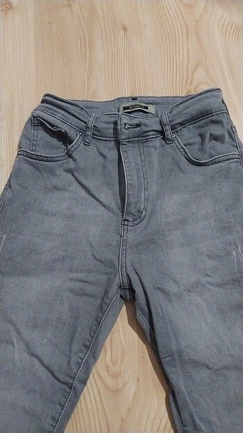 Gri kot pantolon (esnek)