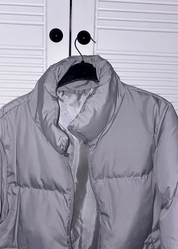 Gri Kadın Midi Kışlık Mont - Görsel 2