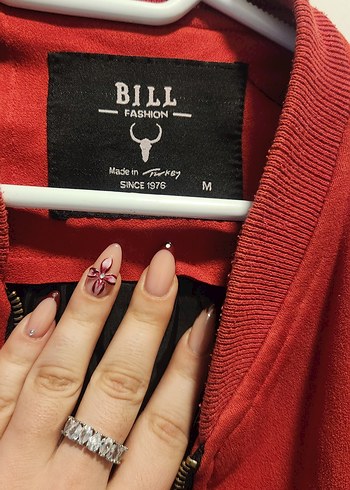 Fermuarlı Kırmızı Kadın Spor süet Ceket - Görsel 3