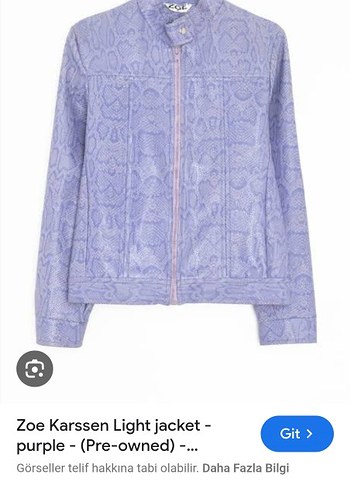 Mor Tonlu Fermuarlı Kadın Denim Ceket - Görsel 4