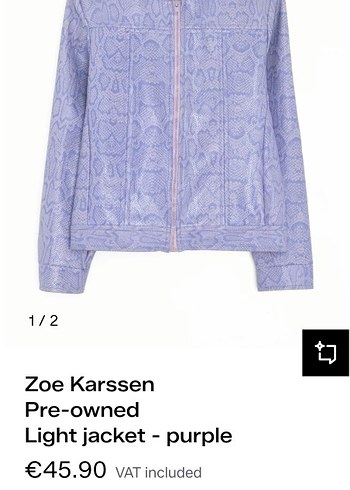 Mor Tonlu Fermuarlı Kadın Denim Ceket - Görsel 2